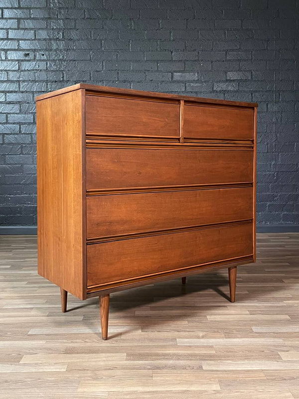 Mid-Century Modern Walnut Highboy Dresser by Dixie, c.1960’s