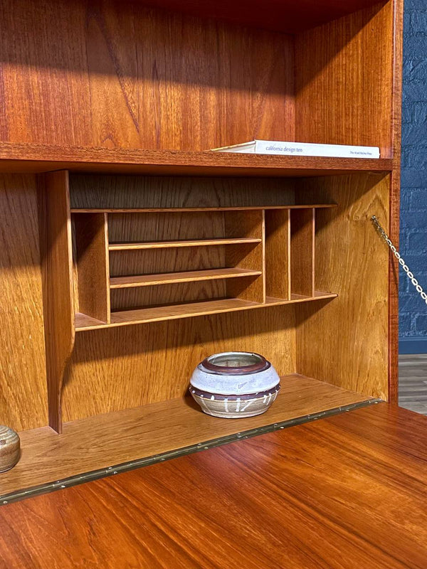 Mid-Century Danish Modern Teak Drop-Down Bookcase, c.1960’s