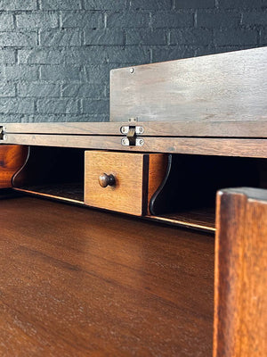 Antique Spinet Style Writing Desk w/ Hidden Deawers, c.1940’s