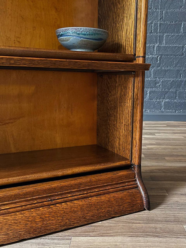 Antique Stackable Barristers Oak Bookcase w/ Glass Sliding Doors, c.1920’s
