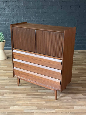 Mid-Century Modern “Rhythm” Walnut Highboy Dresser by Lane, c.1950’s