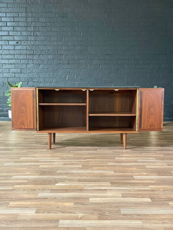 Mid-Century Modern Walnut Credenza w/ Stone Top by Jack Cartwright, c.1960’s