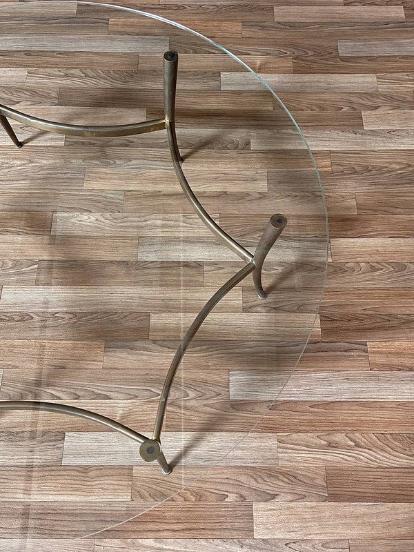 Mid-Century Italian Modern Brass & Glass Coffee Table, c.1960’s