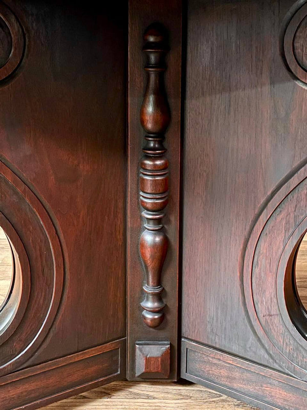 American Revival Mahogany Hexagonal Table by Riner Furniture, c.1920’s