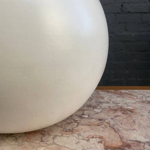 Vintage Mid-Century Modern White Ceramic Sphere Planter, c.1960’s