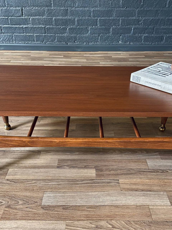 Mid-Century Modern Sculpted Coffee Table w/ Magazine Shelf, c.1960’s