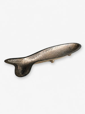 Mid-Century Modern Hand Hammered Silver Fish Serving Plate by Marilena Mariotto, c.1960’s