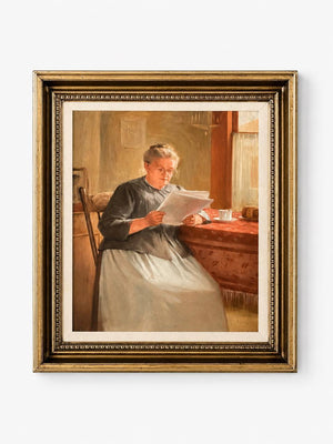 Vintage Grandmother Oil Painting with Giltwood Frame, c.1950’s
