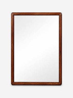 Mid Century Modern Sculpted Walnut Wall Mirror, c.1960's