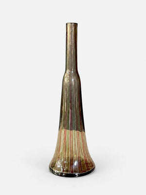 Italian Modern Murano Striped Art Glass Vase, c.1960's