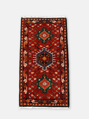 Vintage Persian Karajeh Hand-Knotted Wool Runner Rug, c.1960’s