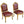 Pair of Antique French Louis XVI Gold-Leaf Gilded Carved Wood & Cognac Leather Side Chai