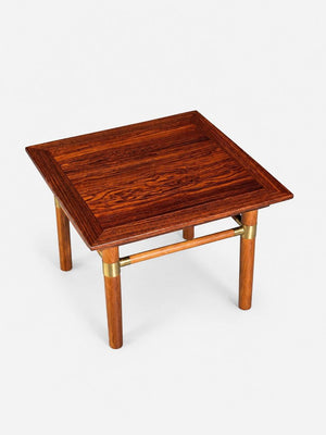 Mid-Century Modern Rosewood, Walnut & Brass Side Table by Bert England, c.1960's