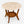 American Mid-Century Modern Wood & Marble Round Side Table, c.1960's