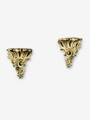 Pair of French Louis XV-Style Brass Wall Sconces, c.1960’s
