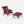 English Edwardian Chesterfield Style Leather Chair & Ottoman, c.1960's