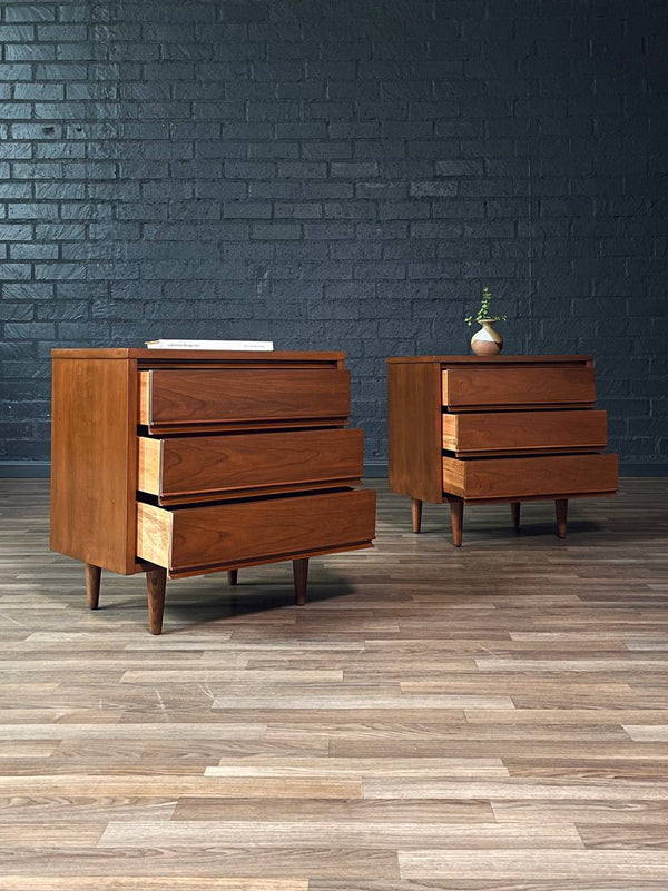 Pair of Mid-Century Modern Walnut Night Stands by Dixie, c.1960’s