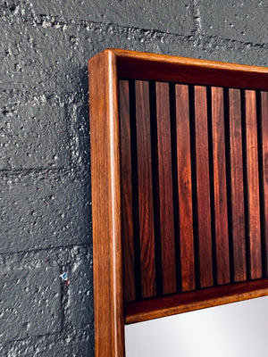 Pair of Mid-Century Modern “Tower Suite” Rosewood & Pecan Mirrors by Lane, c.1970’s