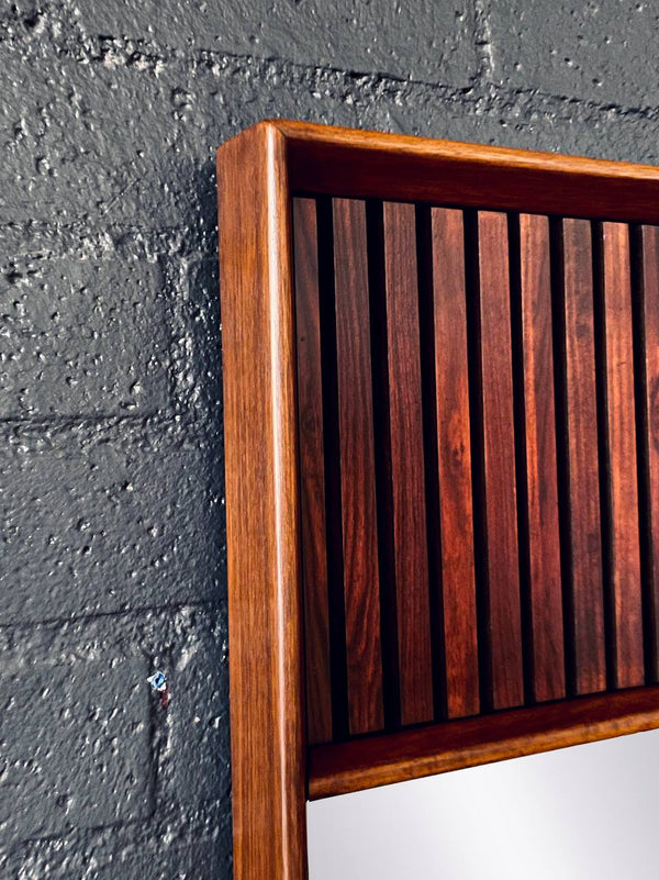 Pair of Mid-Century Modern “Tower Suite” Rosewood & Pecan Mirrors by Lane, c.1970’s