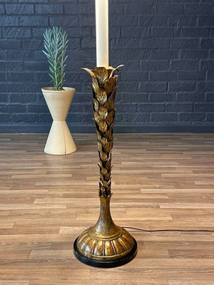 Hollywood Regency Gilt Leaf Floor Lamp, c.1950’s