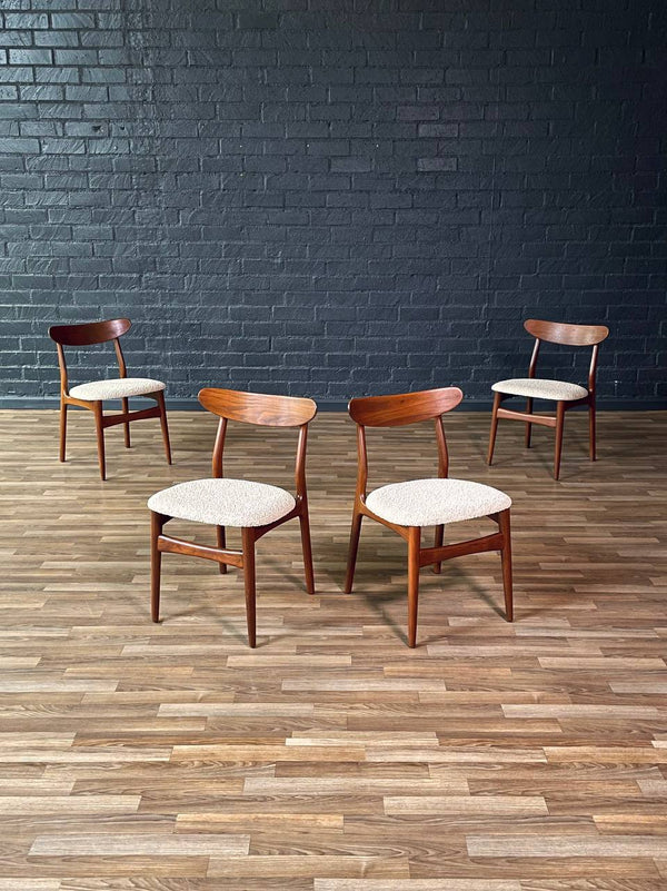 Set of 4 Mid-Century Danish Modern Walnut Dining Chairs, c.1960’s