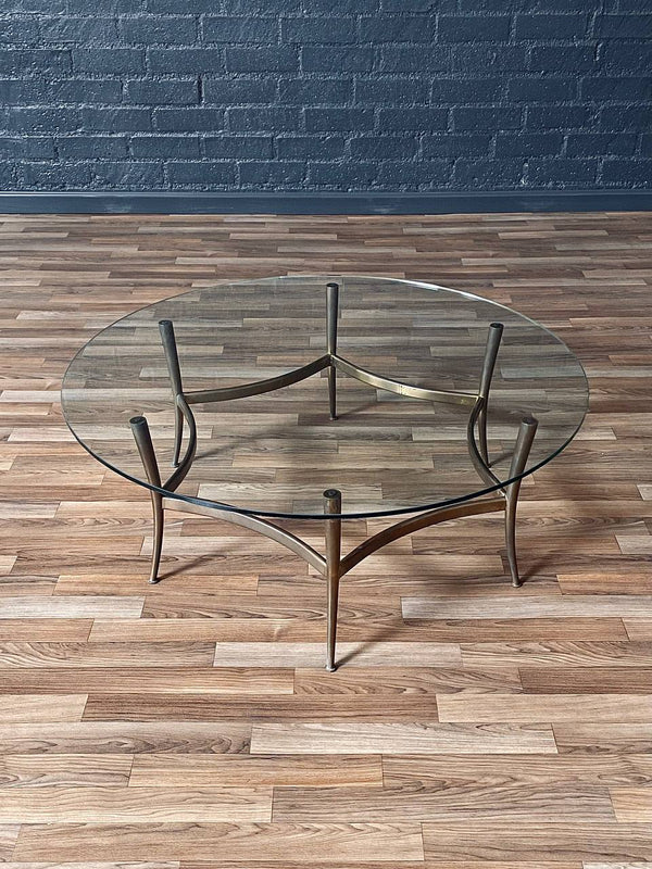Mid-Century Italian Modern Brass & Glass Coffee Table, c.1960’s