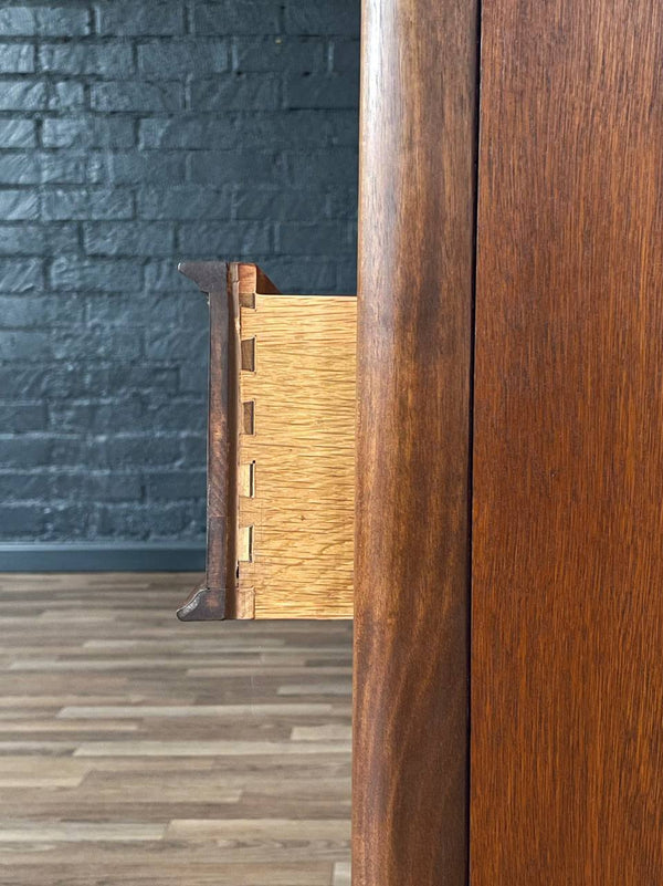 Mid-Century Modern 9-Drawer Sculpted Walnut Dresser by United Furniture, c.1960’s