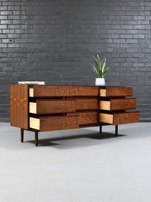 Mid-Century Modern Walnut & Rosewood Dresser by Stanley, c.1960’s