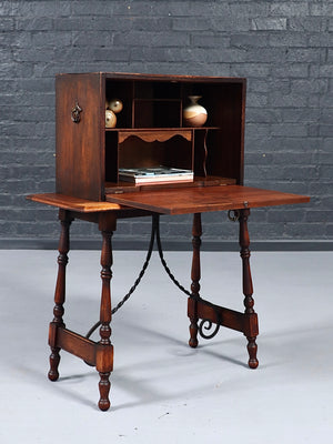 Antique Spanish Colonial Revival Bargueño-Style Drop-Front Writing Desk, c.1920’s