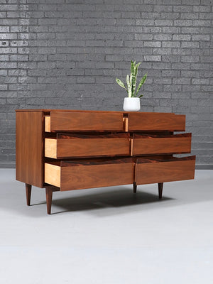 Mid-Century Modern Walnut & Rosewood Dresser by Bassett, c.1960’s