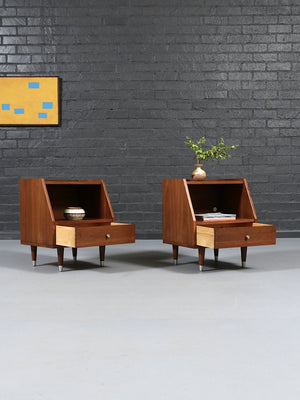 Pair of B.P John “Correlaire” Bookcase Night Stands by Randolph Mohlhenrich, c.1960’s