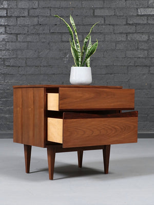 Mid-Century Modern Walnut & Rosewood Night Stand by Bassett, c.1960’s