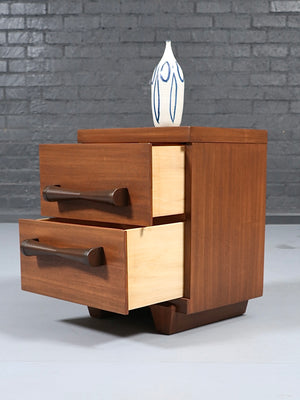 Single Mid Century Modern Night Stands w/ Bowtie Handles, c.1960’s