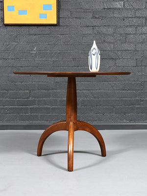 Mid-Century Modern Sculpted Tripod Walnut Dining Table, c.1960’s