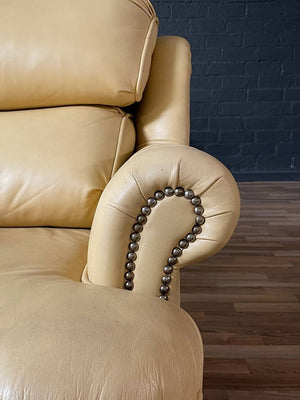 Mid-Century Leather Lounge Chair w/ Ottoman, c.1960’s