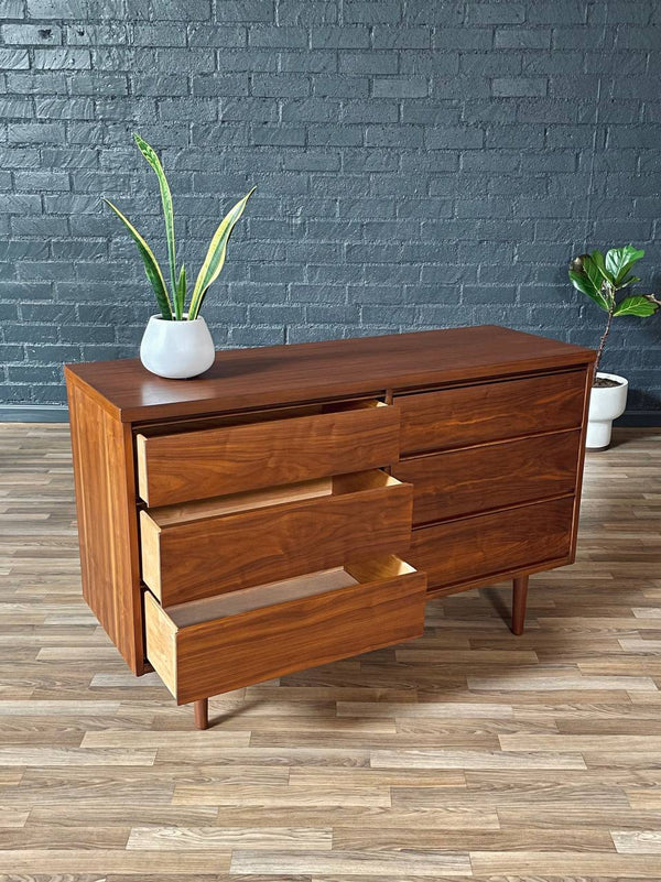 Mid-Century Modern 6-Drawer Walnut Dresser, c.1960’s