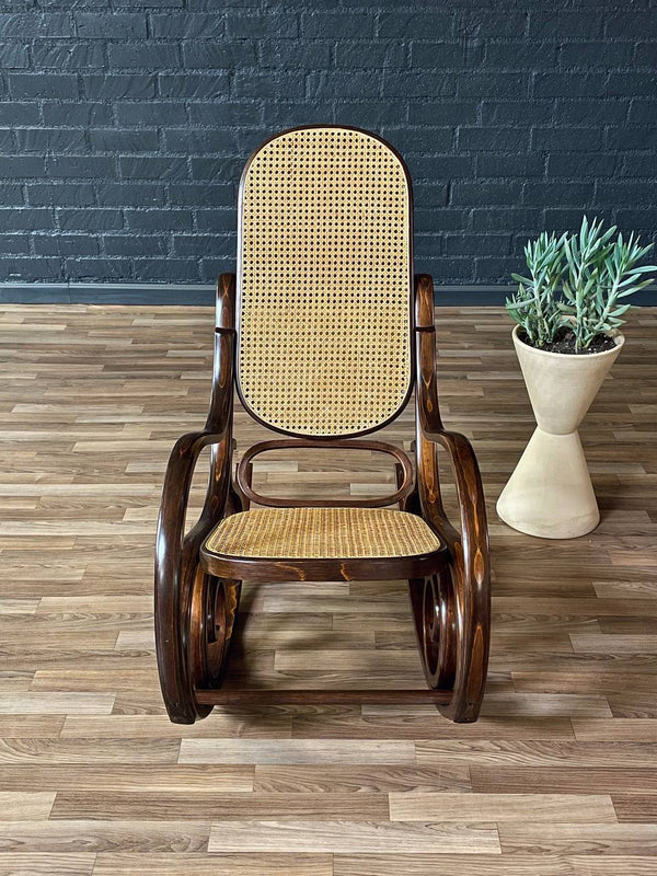 Vintage Bentwood & Cane Rocking Chair, c.1970’s