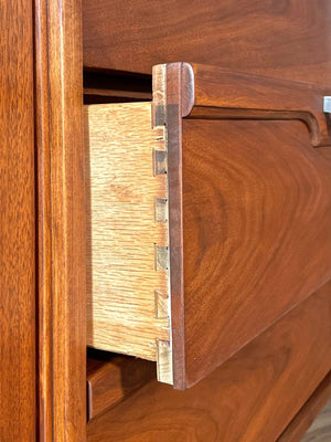Mid-Century Modern Walnut Dresser w/ Cabinet Door, c.1960’s