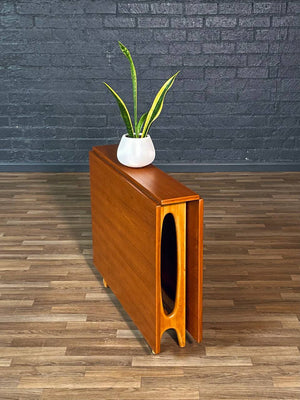 Vintage Norwegian Modern Teak & Birch Drop Leaf Dining Table by Bendt Winge, c.1960’s