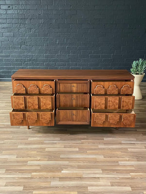 Mid-Century Modern Walnut & Burl Wood Dresser, c.1960’s