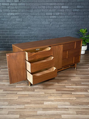 Mid-Century Modern Dresser w, Brass Accents, c.1960’s