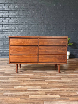 Mid-Century Modern 6-Drawer Walnut Dresser, c.1960’s