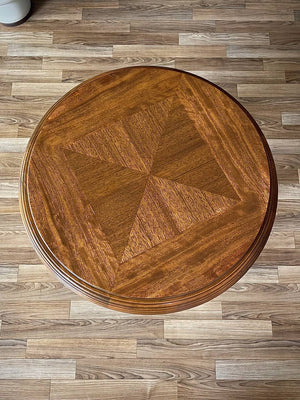 Art Deco Walnut Two-Tier Round Side Table