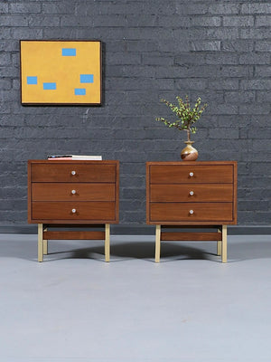 Pair of Mid Century Modern 3-Drawer Night Stands by American of Martinsville, c.1960’s