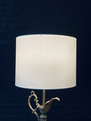 Pair of French Rococo Style Gilt Metal Table Lamps, c.1930’s