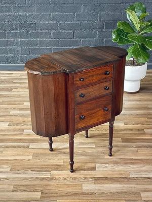 Antique English Hepplewhite Mahogany Bowfront Entry Cabinet, c.1950’s