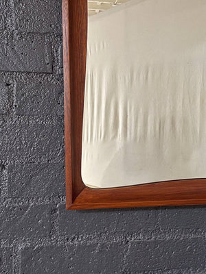 Mid-Century Modern Sculptural Walnut Mirror, c.1960’s