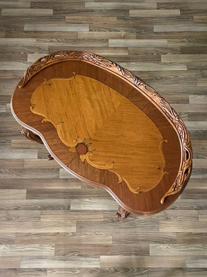 Small French Louis XV Style Inlaid Vanity Table , c.1960’s