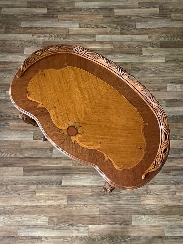 Small French Louis XV Style Inlaid Vanity Table , c.1960’s
