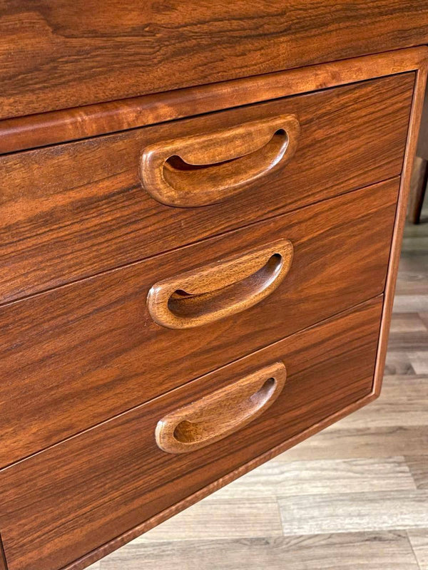 Mid-Century Danish Modern Walnut Executive Desk by Gunnar Schwartz, c.1960’s